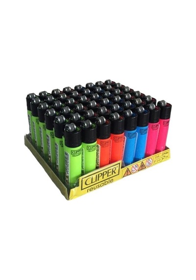 Clipper Micro Renkli Taşlı Çakmak 48 Adet 8578