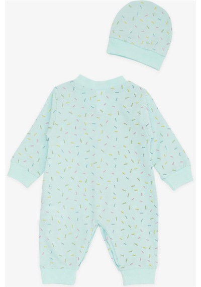 Breeze Kız Bebek Tulum Renkli Desenli 0 3 Ay 6 Ay, Su Yeşili Su Yeşili