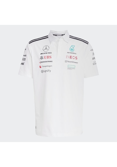 Adidas Mercedes Amg Petronas Formula One Team Erkek Beyaz Polo Tişört Jw0586 Beyaz