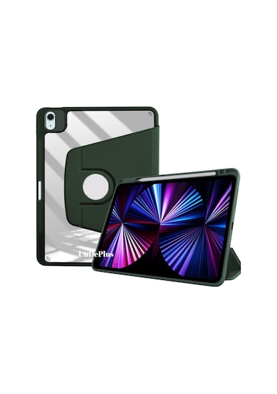 Apple Uyumlu iPad Air 11inç M2 2024 Kılıf Termik Kalem Bölmeli Dönebilen Standlı Kılıf Air 4./5.nesil