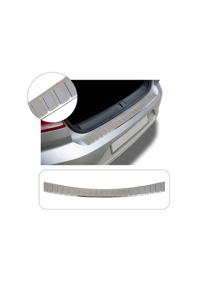 Bmw 5 Serisi Gt F07 Uyumlu 2009-2017 Krom Arka Tampon Üstü Koruma Paslanmaz Çelik