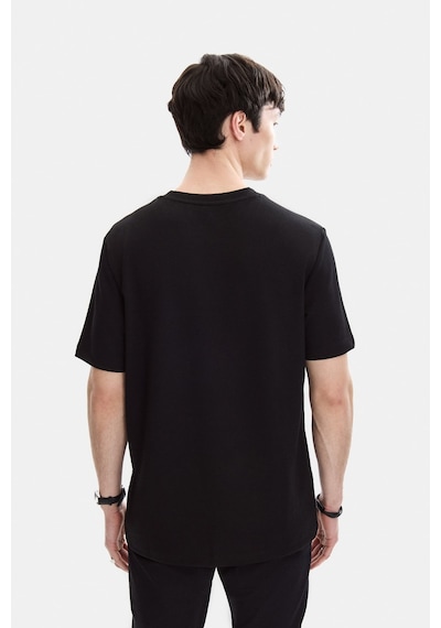Backandbond Siyah Baskılı Regular Fit Bisiklet Yaka Tişört