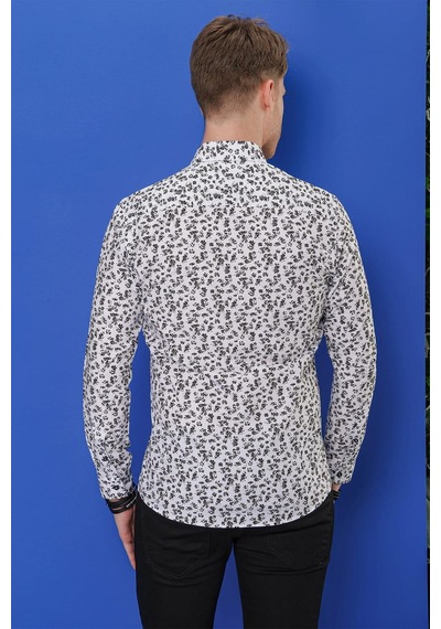 Efor G 1546 Slim Fit Beyaz Klasik Gömlek Beyaz