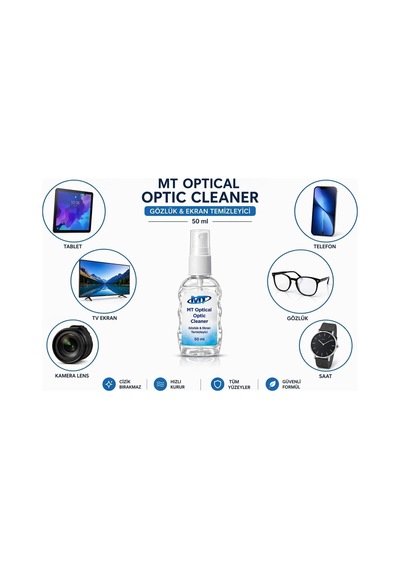 Mt Optical Cleaner Gözlük Ve Ekran Temizleyici Sprey, 50 Ml, Alkol İçermez, Tablet, Telefon, Tv, Kamera Lens İçin, 20'li Set