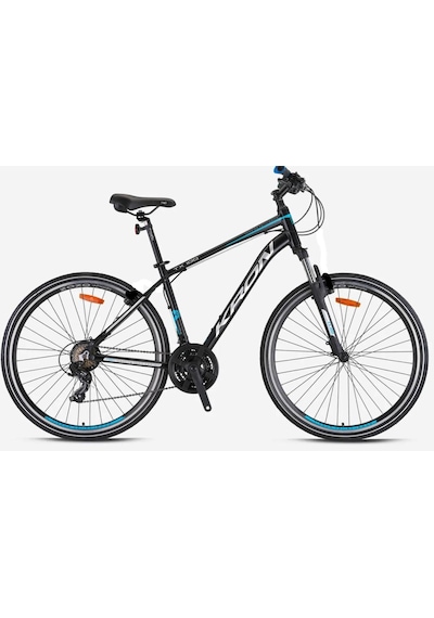 Kron Tx100 Treeking 28" Jant 21 Vites 20' Kadro Hidrolik Disk Şehir Bisiklet Mat Siyah Gri Mavi