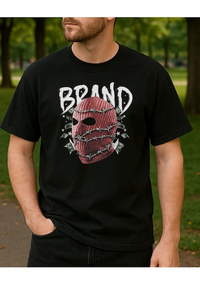 Hugo Boss Brand Baskılı T-shirt Siyah
