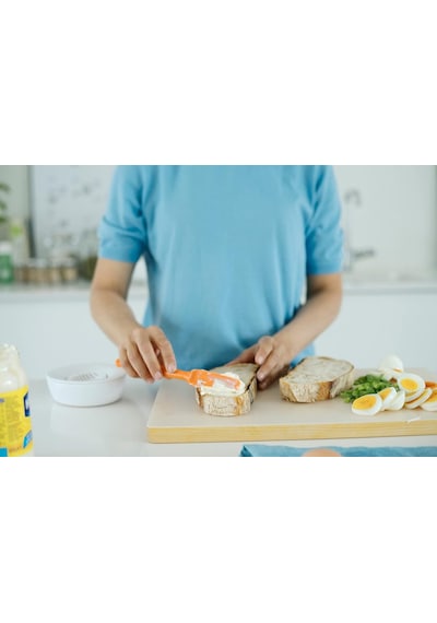 Fiskars Fruehstuecksmesser 3 Parça, Toplam Uzunluk: 22 Cm, Plastik, Beyaz/turuncu/gri, Fonksiyonel Form, 1016121 Diğer