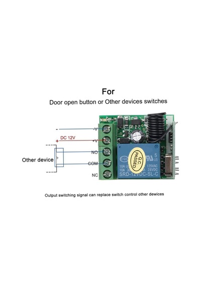 Kuuddker Dc 12 V Tek Kanallı Röle Modülü Evrensel Olmayan Anahtar Rf Röle Alıcı+1 Uzaktan Kumanda
