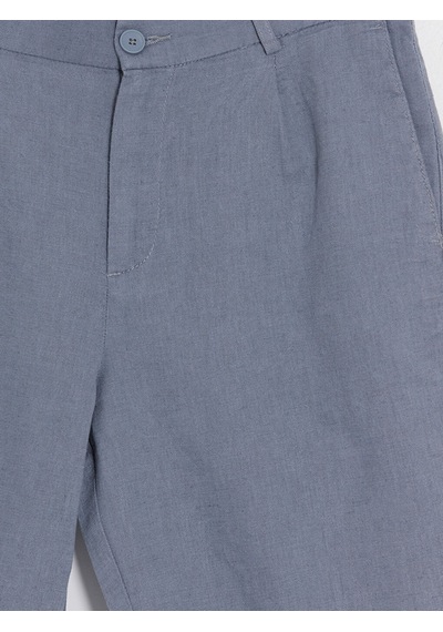 Lcw Vision Mavi Regular Fit Keten Karışımlı Erkek Şort