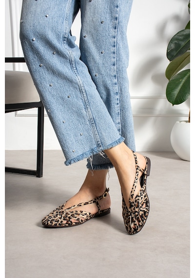 Wolk Shoes Asi Kadın Babet Trend Leopar