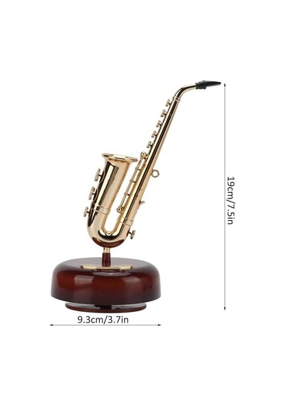 Kişiye Özel Müzik Kutusu Saksafon Kurmalı Müzik Kutusu Dekoratik Müzik Kutusu