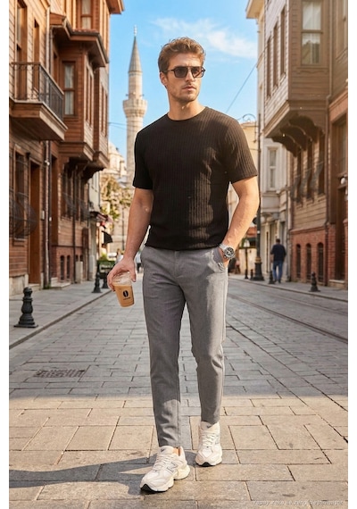 Buratti Erkek Pantolon 6843649 Gri Gri