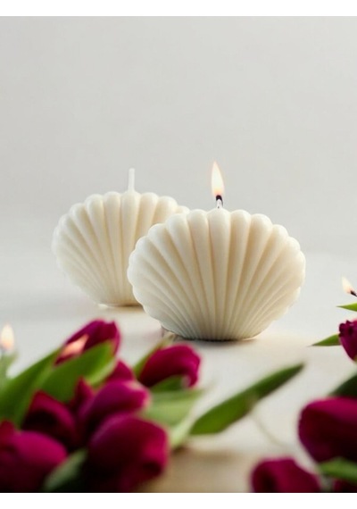 Bernami Mum Pinterest 2 Adet Mini Istiridye Mum Düğün Nişan Mevlüt Süsü Zambak Kokulu 7x5cm Diğer