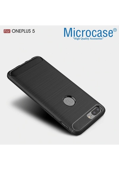 Microcase Oneplus 5 Brushed Carbon Fiber Silikon Tpu Kilif + Cam 283031151 - Seçenek / Cam Koruma-Cam Istiyorum