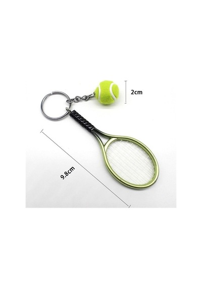 Gerçekçi Tenis Raketi Tasarımlı Şık Anahtarlık Kolye Çanta Süsü Tennis Keychain