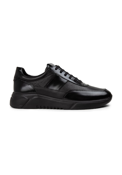 Deery Hakiki Deri Siyah Erkek Sneaker Ayakkabı - 01963Msyhe01 Siyah