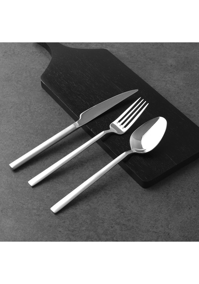 Hisar Milano Saten 18 Parça 6 Kişilik Çatal Kaşık Bıçak Takımı Inox