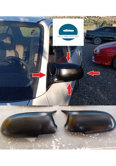 Hyundai Accent Yumurta Kasa Yarasa Ayna Kapak Boyasız Ham Siyah Fiberclass