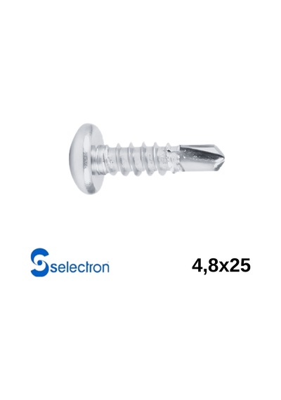 Selectron 4,8 X 25 Yıldız Silindir Başlı Matkap Uçlu Vida 1250 Ad.