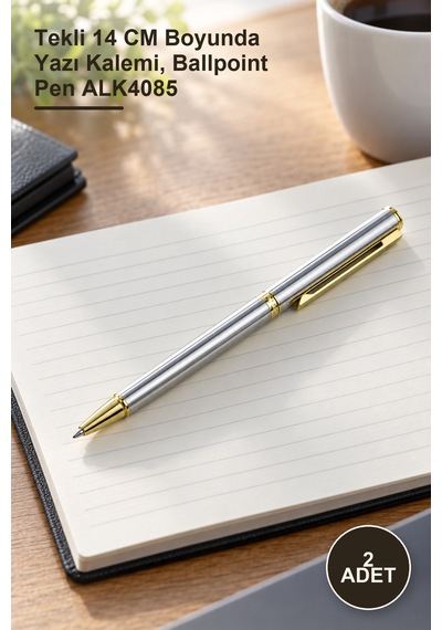 2 Adet Tükenmez Kalem Tekli 14 Cm Boyunda Yazı Kalemi, Ballpoint Pen Alk4085 -