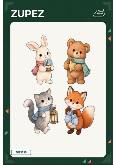 Minik Kar Küresi 19x25 Cm Ütüyle Uygulanan Baskı Zpz1215 - 928156722