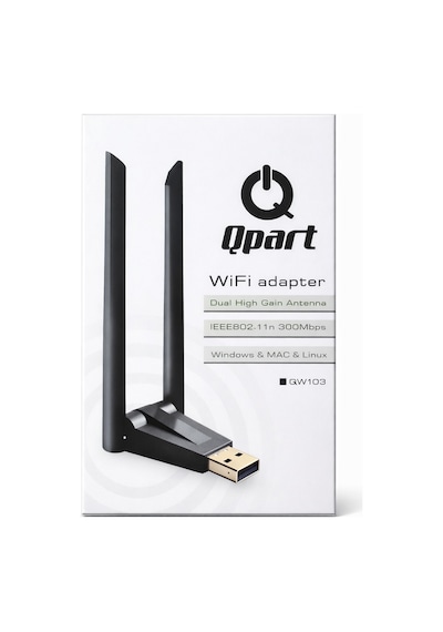 Qpart Çift Antenli Usb Wifi Adaptör