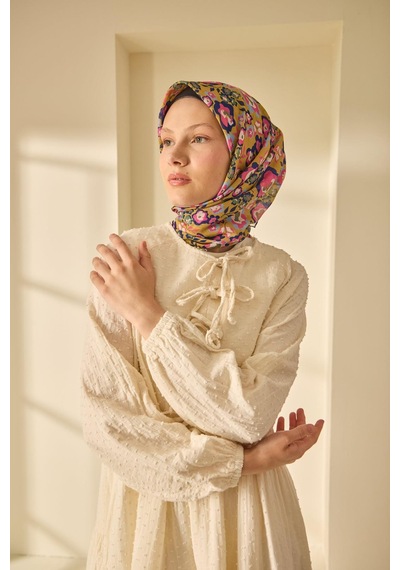 Silk Home Soft Eşarp 73090-23 Koyu Mor, Pembe, Yanık Sarı, Yeşil, Bebe Mavi