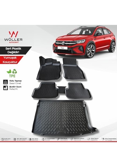 Wöller Volkswagen Taigo Paspas Bagaj Havuzu Set 2022 Sonrası 3d Ultraflex Set Açık Bej