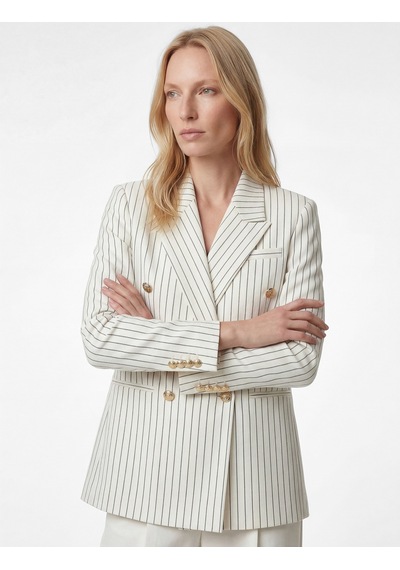 Koton Kruvaze Yaka Uzun Kollu Metal Düğme Detaylı Blazer Ceket Beyaz Çizgili 6sak50071uw Koton Kruvaze Yaka Uzun Kollu Metal Düğme Detaylı Blazer Ceket Beyaz Çizgili 6sak50071uw