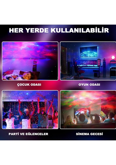 Castu Msz-003 Astronot Gece Lambası Astronot Projektör Gece Lambası Uzaktan Kumandalı Çok Renkli Nebula Gece Lambası Yıldızlı Gece Lambası Zamanlayıcılı Gece Projektörü Diğer