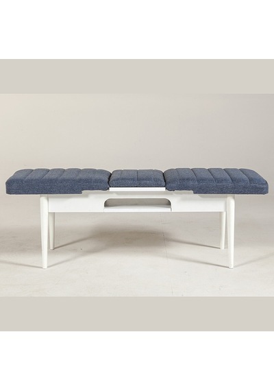 Ahşap Açılır Bench Beyaz Lacivert