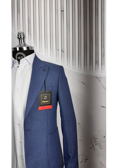 Dupont Classics Dupont Erkek Slim Fit 6 Drop Sivri Yaka Torba Cep Çift Yırtmaç Takım Elbise Açık Lacivert Dupont Classics Dupont Erkek Slim Fit 6 Drop Sivri Yaka Torba Cep Çift Yırtmaç Takım Elbise Açık Lacivert