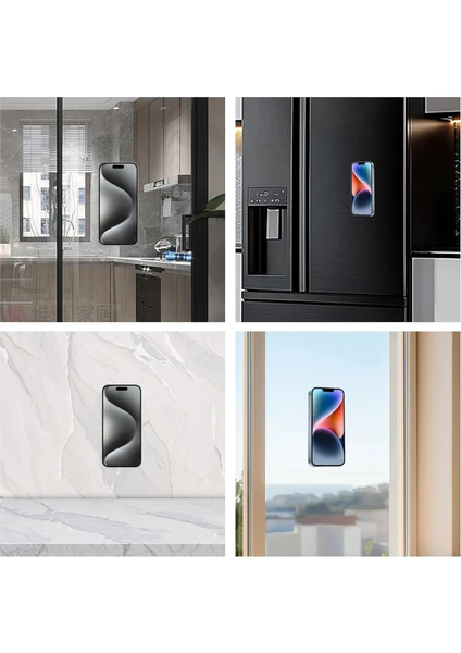 Vantuzlu Telefon Tutacağı, Silikon Vakumlu Telefon Tutucu, Ahtapot Vantuz Siyah