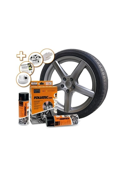 Foliatec Jant Metal Sprey Folyo Yüzey Kaplama Seti 2x400ml. Tunç Metalik Gri Mat