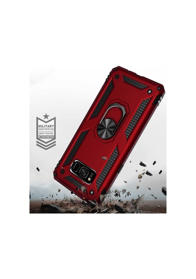Galaxy S8 Plus Kilif Zore Vega Yüzüklü Standli Zirh Kilif 556703770