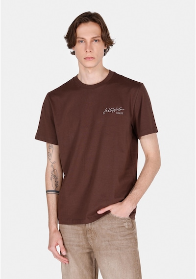Colin's Colins Comfort Fit Yuvarlak Yaka Düz Erkek Kahverengi Kısa Kol Tişört Cl1072833 Q1.v1 Brw Kahverengi