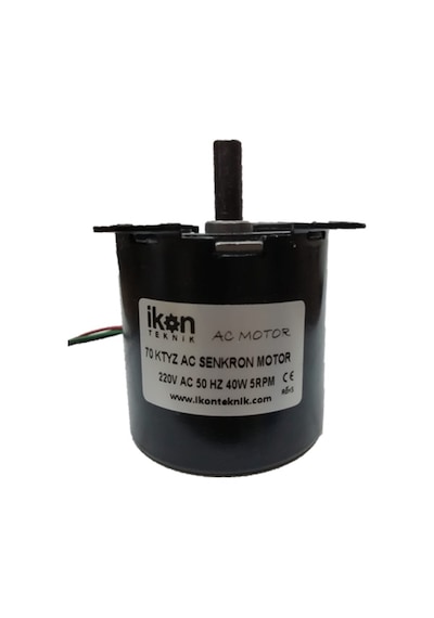 İkon Teknik AC SENKRON MOTOR 70 KTYZ 40 Watt 5 RPM 220 Volt