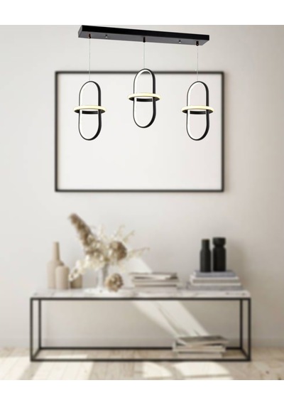 Tt006-3S-Sy Tt Aydınlatma Minyon Modeli 3 Lü Mat Siyah Sıralı Led