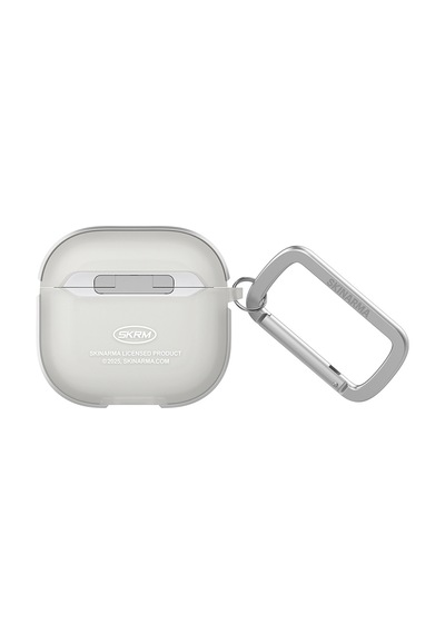 Apple Uyumlu AirPods 4 Kılıf Transparan Mat Tasarımlı Skinarma Kinzoku Kulaklık Kılıfı Beyaz