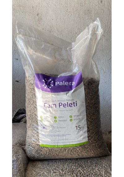 A1 Kalite %100 Çam Peleti Yüksek Yanma Enerjisine Sahip Odun Peleti 15 Kg Şeffaf Poşet