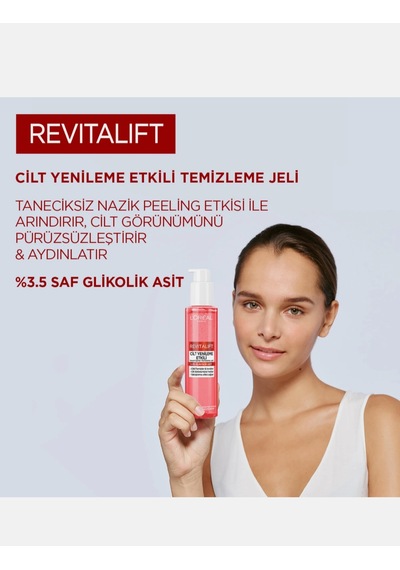 L'Oréal Paris Revitalift Cilt Yenileme Etkili Glikolik Asit Yüz Yıkama Jeli 150 ML