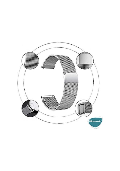 Amazfit Bip 3 Milanese Loop Kordon Amazfit Bip 3 İle Uyumlu Kordon, Akıllı Saat Kayışı