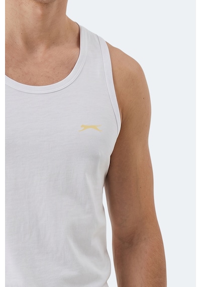 Slazenger Hokey Erkek Slim Fıt Kolsuz Beyaz Atlet