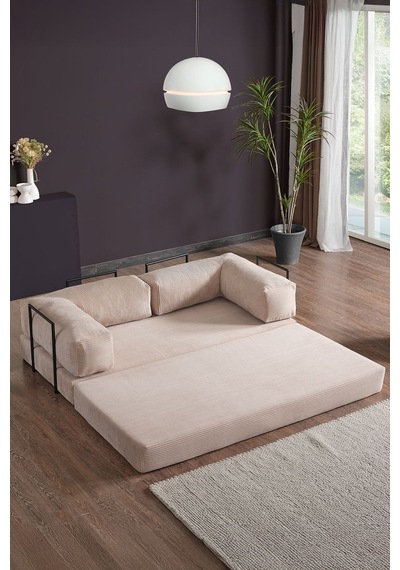 Lounge Aktivite Koltuğu Çok Amaçlı Koltuk Yatak Krem Krem
