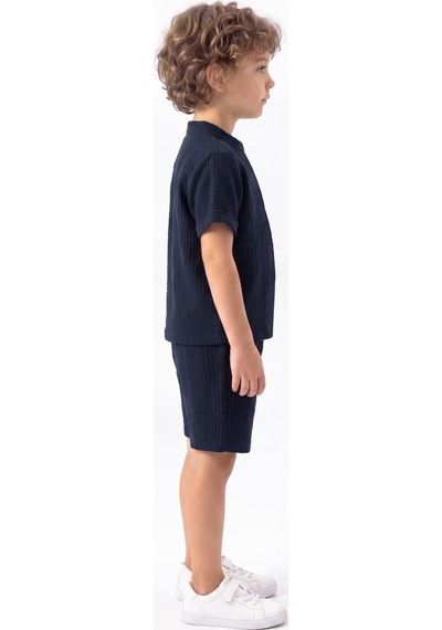 Mnk Baby & Kids Pamuklu Müslin Kumaş Yazlık Şortlu Kısa Kol Rahat Takım M00820 Lacivert Mnk Baby & Kids Pamuklu Müslin Kumaş Yazlık Şortlu Kısa Kol Rahat Takım M00820 Lacivert