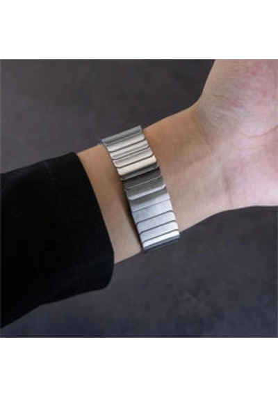 Apple Uyumlu  Watch 10 46mm Kordon Krd-79 Metal Strap Luxury Kayış
