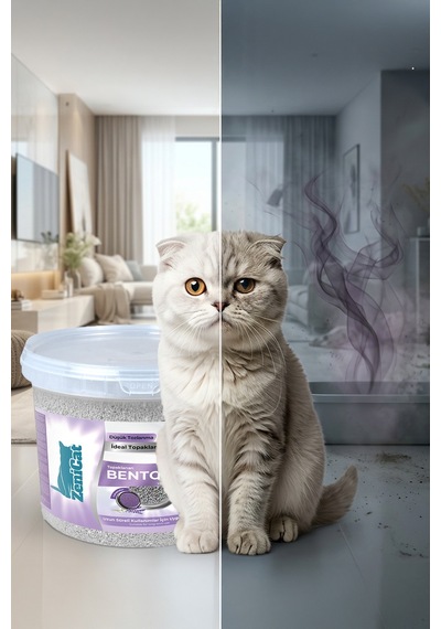 Lavantalı Gri Aktif Karbonlu Bentonit Kedi Kumu 5 Lt Güçlü Topaklanan, Koku Kontrolü