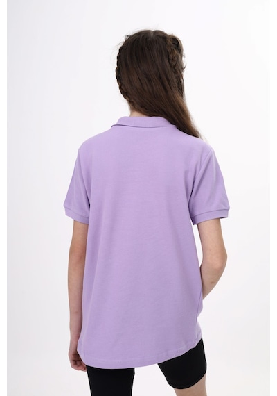 Toontoy Kids Toontoy Unisex Polo Yaka Düğmeli Uzun Kısa Tişört Lila