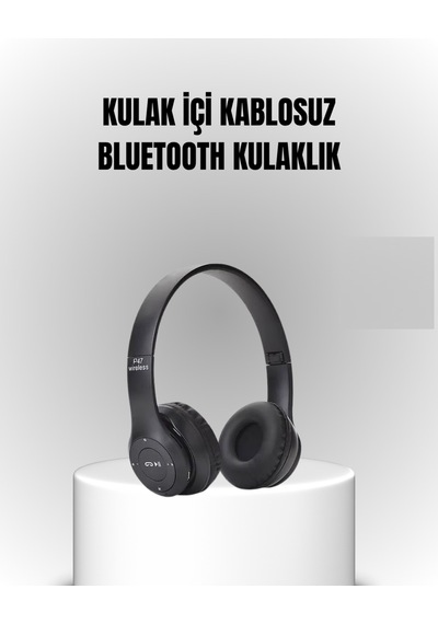 Bluetooth Kablosuz Kulaklık Extra Bass, Tf Kart, Mikrofonlu, Ayarlanabilir Ergonomik Tasarım - Lis