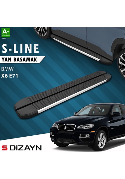 S-dizayn Bmw X6 E71 S-line Aluminyum Yan Basamak 193 Cm 2008-2014 A+ Kalite